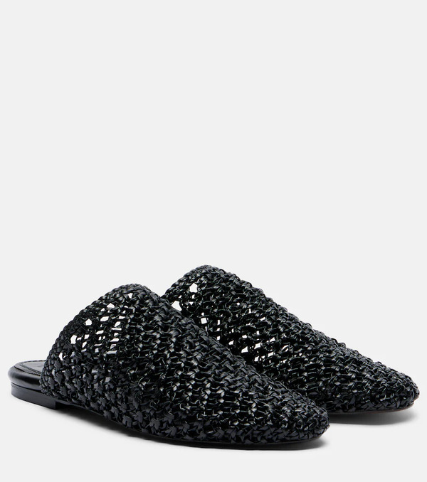  Souliers Martinez Souliers Martinez Mallorca Woven Leather Mules 