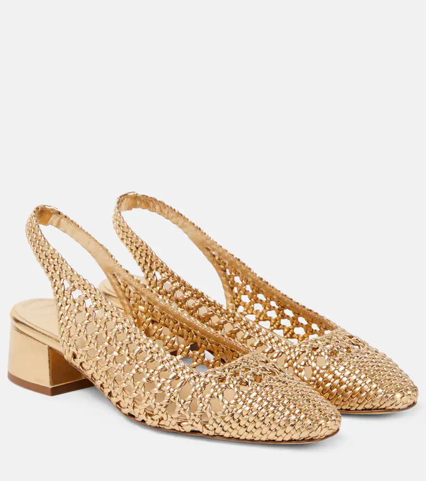  Souliers Martinez Souliers Martinez Nova Terragona Leather Slingback Pumps 