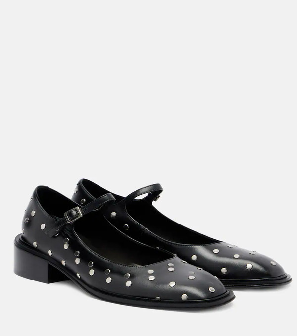  Souliers Martinez Souliers Martinez Penelope 40 Leather Mary Jane Pumps 