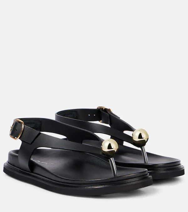  Souliers Martinez Souliers Martinez Spiaggia Embellished Leather Sandals 