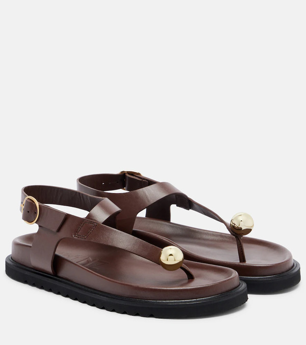  Souliers Martinez Souliers Martinez Spiaggia Leather Sandals 