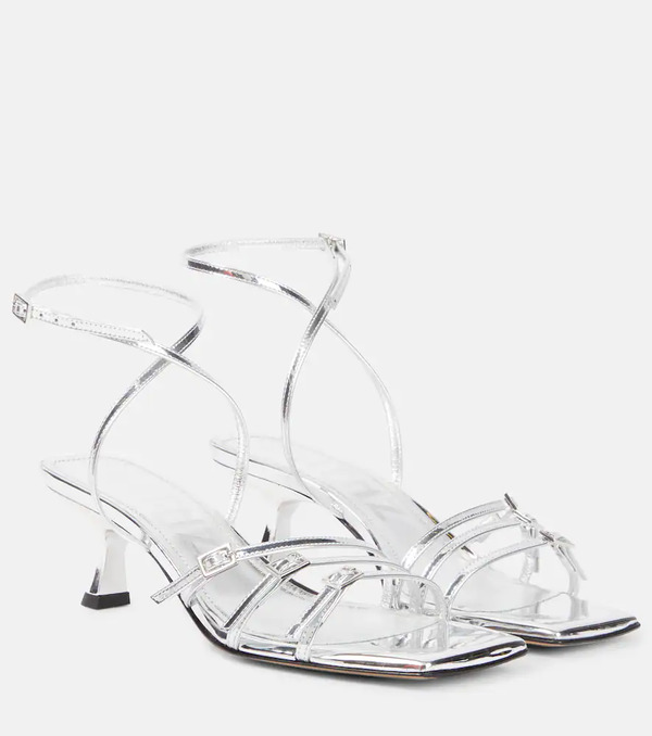  Souliers Martinez Souliers Martinez Teresa 60 Metallic Leather Sandals 