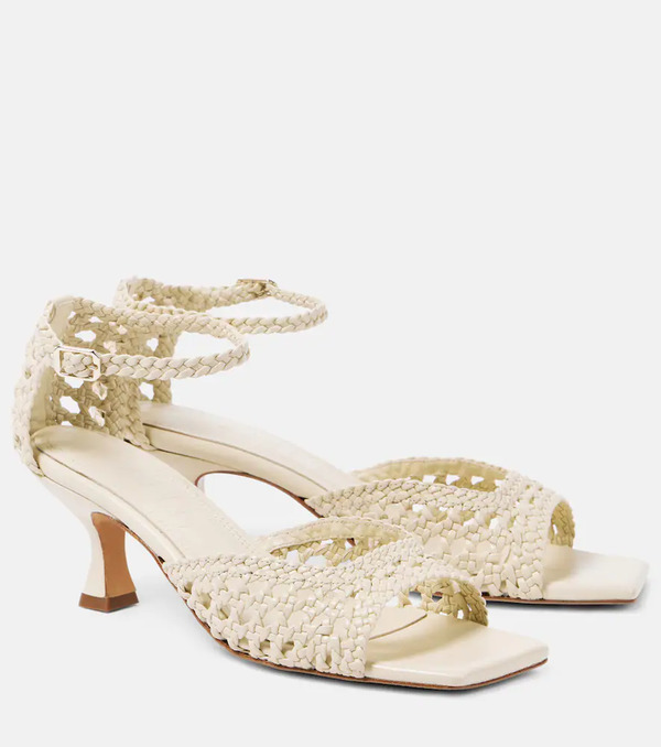  Souliers Martinez Souliers Martinez Veronica Woven Leather Sandals 