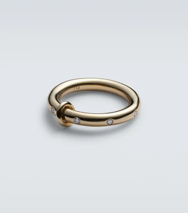  Spinelli Kilcollin Spinelli Kilcollin Ovio 18kt Gold Ring With Diamonds 