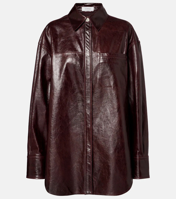  Sportmax Sportmax Borel Leather Overshirt 