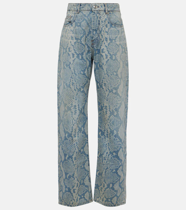  Sportmax Sportmax Diego Snake-print Straight Jeans 