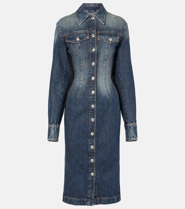  Sportmax Sportmax Fiorito Denim Midi Dress 