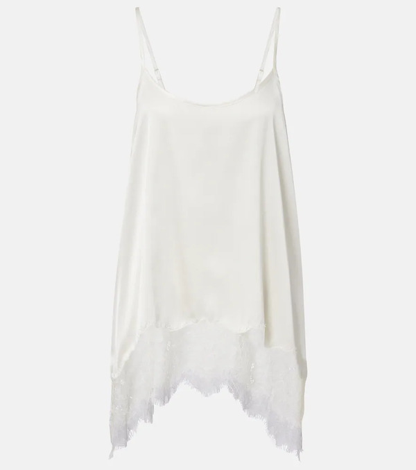  Staud Staud Chloe Lace-trimmed Silk-blend Satin Camisole 