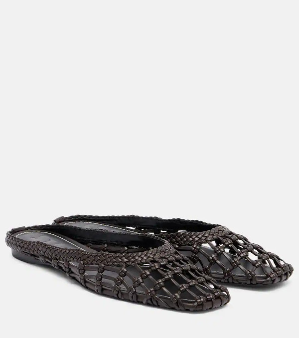  Staud Staud Otto Woven Leather Mules 