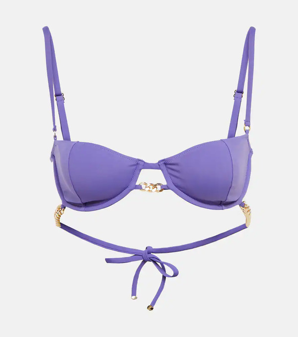  Stella Mccartney Stella Mccartney Chain-trimmed Bikini Top 