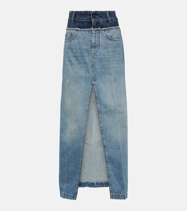 Stella Mccartney Stella Mccartney Denim Maxi Skirt 