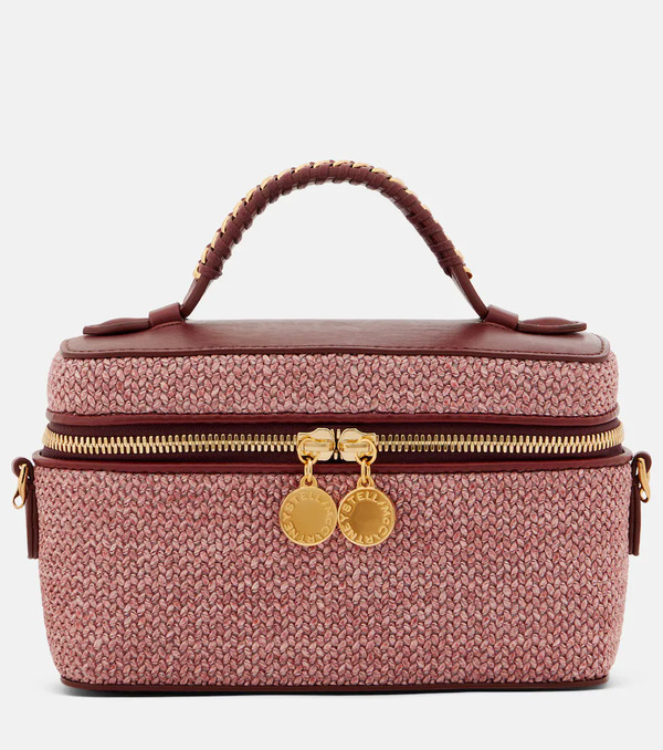  Stella Mccartney Stella Mccartney Falabella Raffia-effect Vanity Bag 