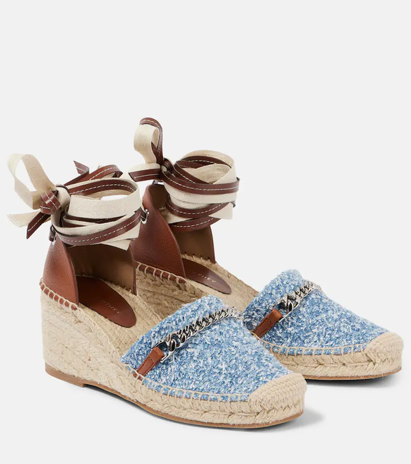  Stella Mccartney Stella Mccartney Gaia Denim Bouclã© Espadrilles 
