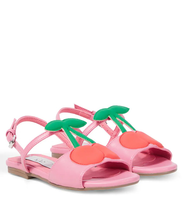  Stella Mccartney Kids Stella Mccartney Kids Appliquã© Faux Leather Sandals 