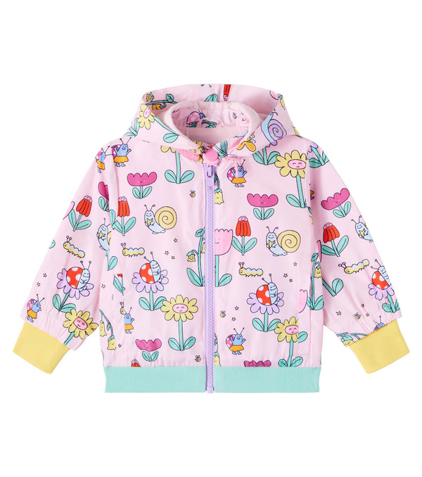  Stella Mccartney Kids Stella Mccartney Kids Baby Bug House Printed Puffer Jacket 
