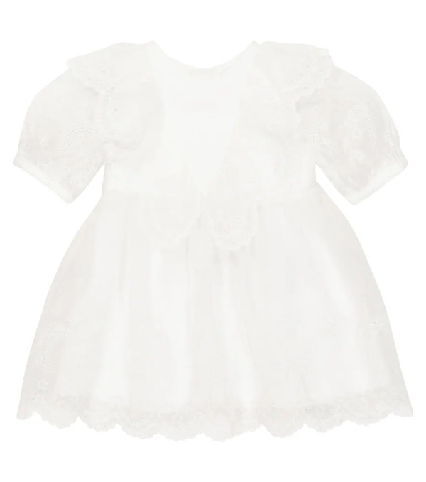  Stella Mccartney Kids Stella Mccartney Kids Baby Embroidered Silk Dress 