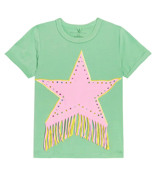  Stella Mccartney Kids Stella Mccartney Kids Embellished Cotton T-shirt 