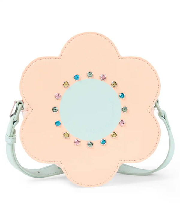  Stella Mccartney Kids Stella Mccartney Kids Floral Faux Leather Shoulder Bag 