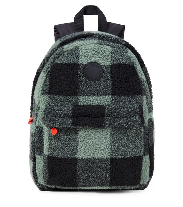  Stella Mccartney Kids Stella Mccartney Kids Logo Checked Teddy Backpack 