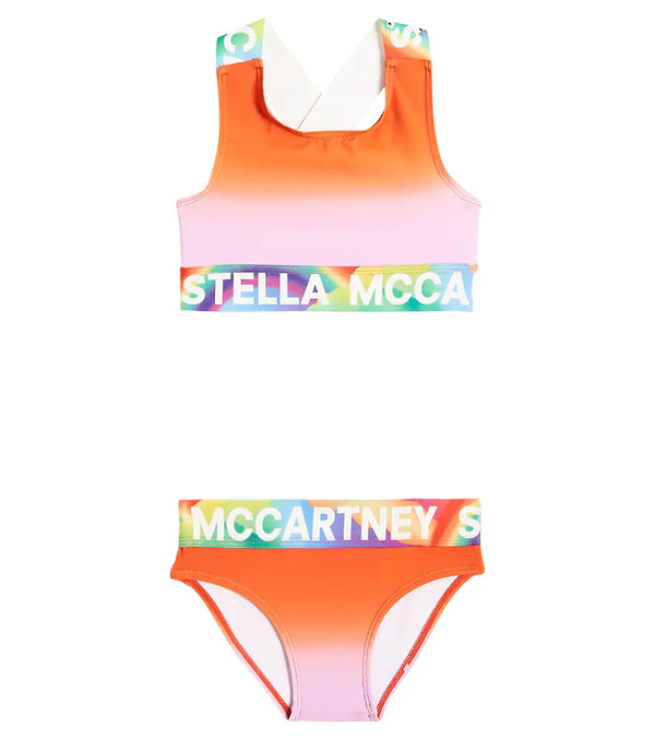  Stella Mccartney Kids Stella Mccartney Kids Logo Tie-dye Bikini 