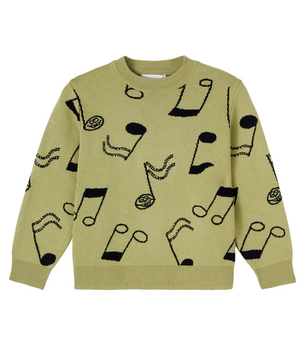  Stella Mccartney Kids Stella Mccartney Kids Printed Cotton Sweater 