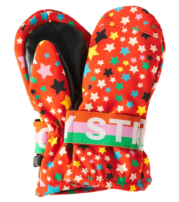  Stella Mccartney Kids Stella Mccartney Kids Printed Ski Mittens 