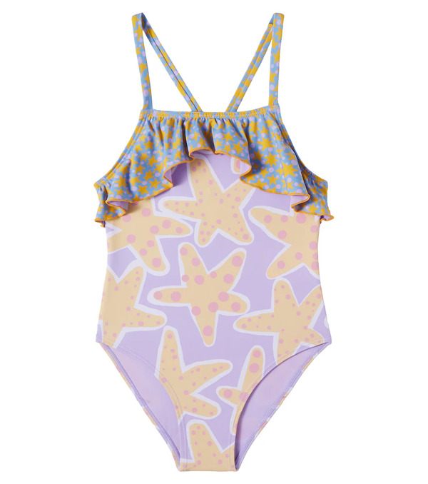  Stella Mccartney Kids Stella Mccartney Kids Starfish Printed Jersey Swimsuit 