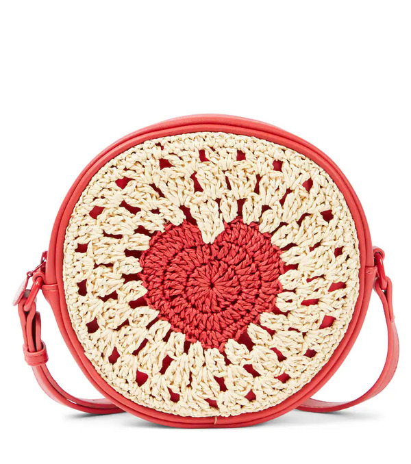 Stella Mccartney Kids Stella Mccartney Kids Woven Faux Leather Shoulder Bag 