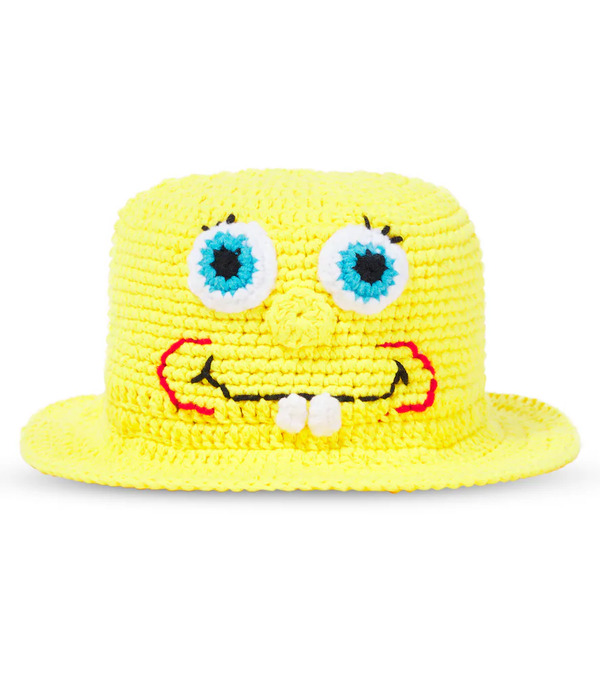  Stella Mccartney Kids Stella Mccartney Kids X Spongebob Crochet Bucket Hat 