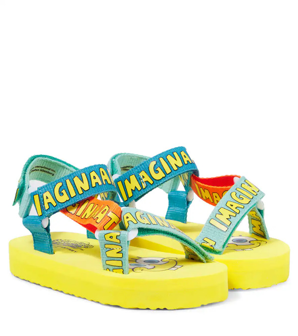  Stella Mccartney Kids Stella Mccartney Kids X Spongebob Squarepants Printed Sandals 
