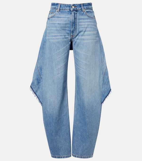  Stella Mccartney Stella Mccartney Paneled Barrel-leg Jeans 