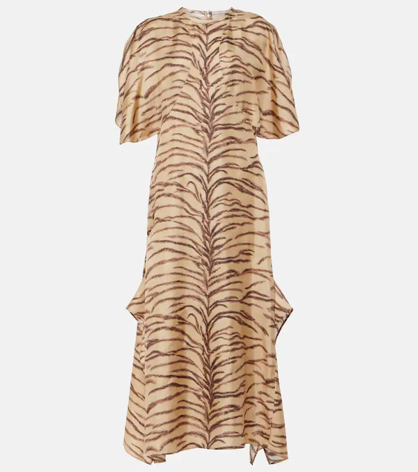  Stella Mccartney Stella Mccartney Printed Silk Midi Dress 