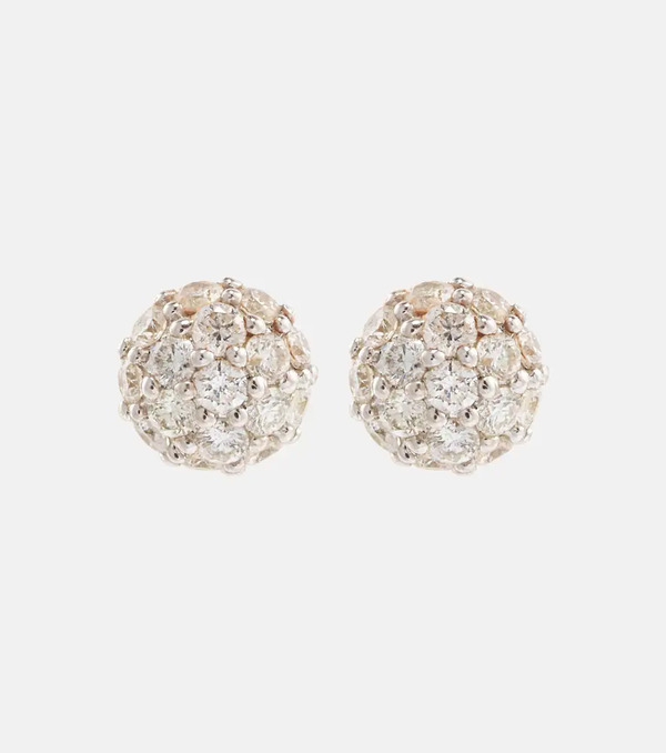  Stone And Strand Stone And Strand Dainty Mirror Ball 10kt Gold Stud Earrings With Diamonds 