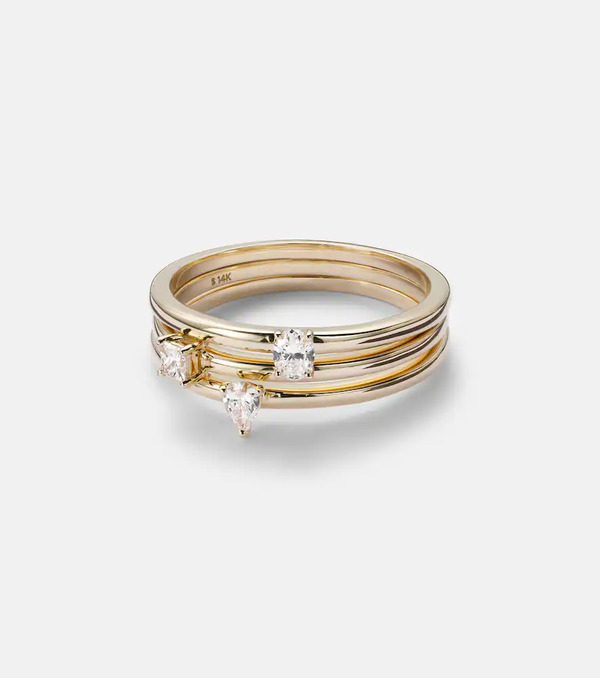 Stone And Strand Stone And Strand 14kt Gold Ring With Diamonds 