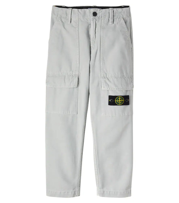  Stone Island Junior Stone Island Junior Compass Cotton Cargo Pants 