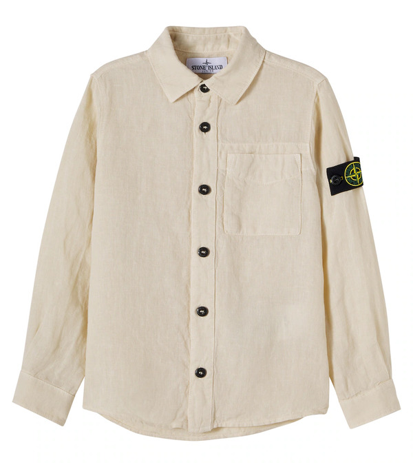  Stone Island Junior Stone Island Junior Compass Linen Shirt 