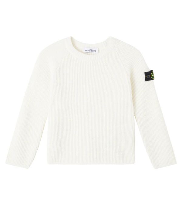  Stone Island Junior Stone Island Junior Compass Waffle-knit Sweater 