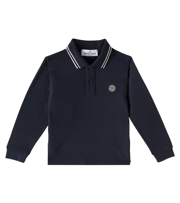  Stone Island Junior Stone Island Junior Cotton-blend Polo Shirt 