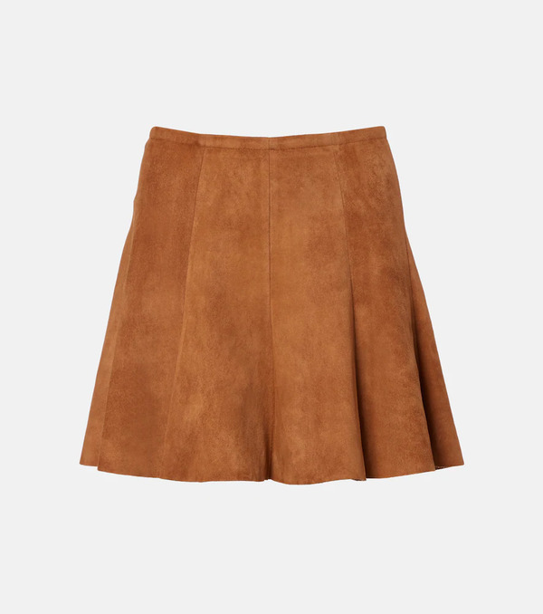  Stouls Stouls Mila Pleated Suede Miniskirt 