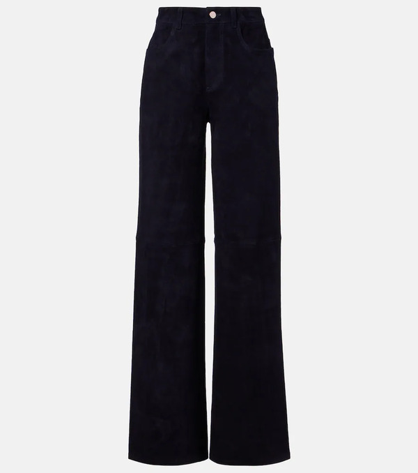  Stouls Stouls Mytheo High-rise Suede Wide-leg Pants 