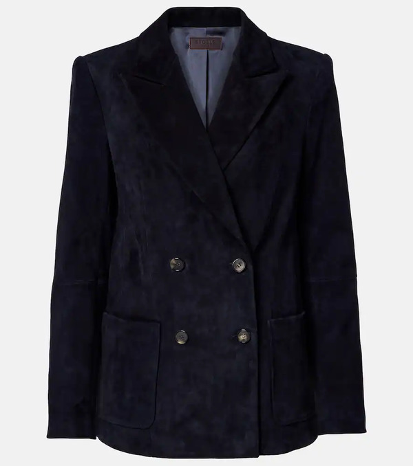  Stouls Stouls Suede Double-breasted Blazer 