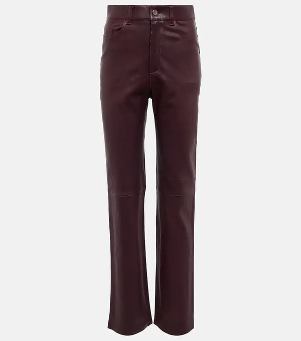  Stouls Stouls Terry High-rise Straight Leather Pants 