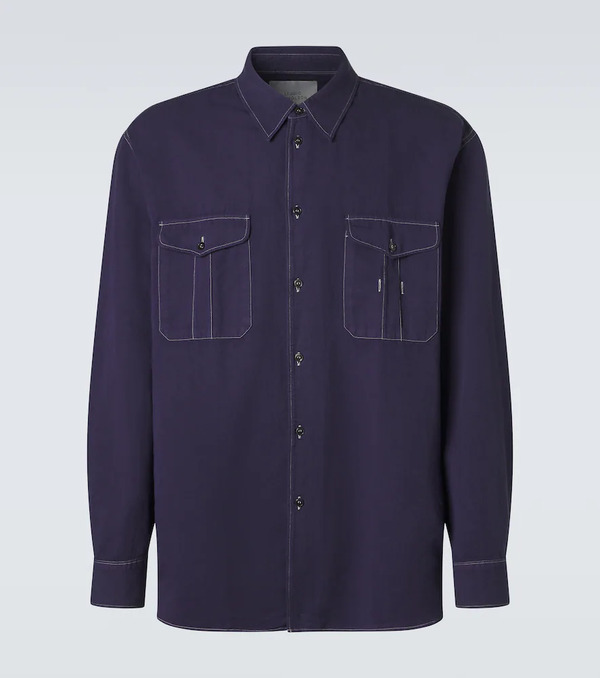  Studio Nicholson Studio Nicholson Louro Cotton And Linen Shirt 