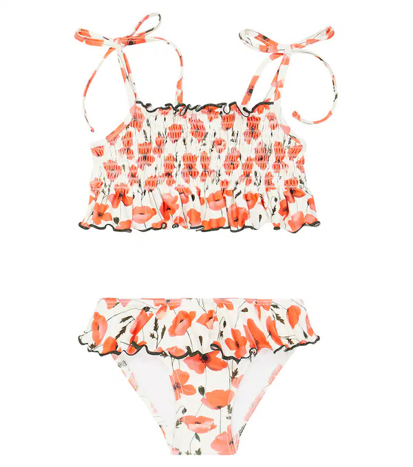  Suncracy Suncracy Valencia Smocked Floral Bikini 