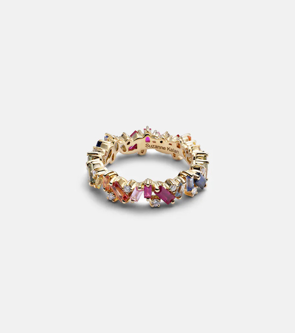  Suzanne Kalan Suzanne Kalan Rainbow Frenzy 18kt Gold, Diamond And Sapphire Ring 