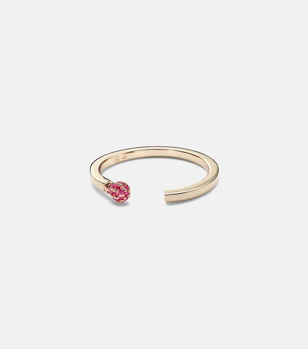  Sydney Evan Sydney Evan Match 14kt Gold Ring With Rubies 