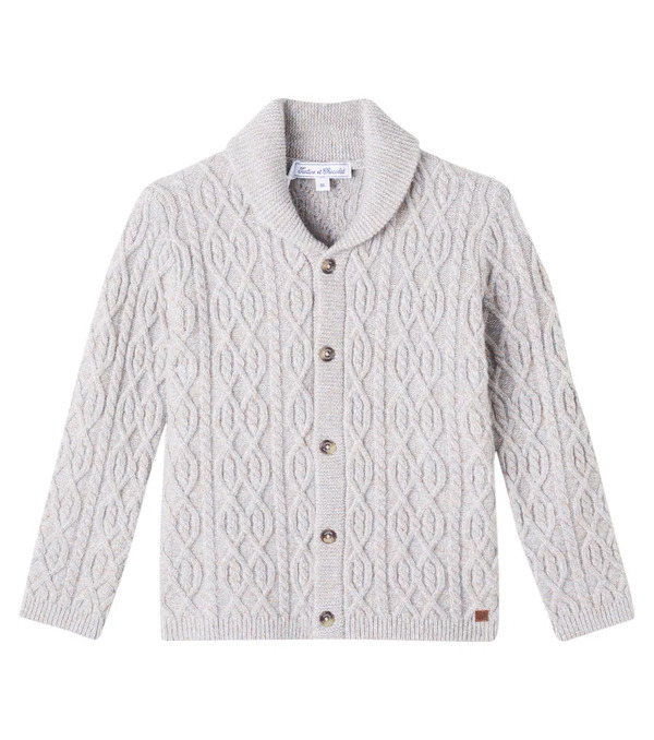  Tartine Et Chocolat Tartine Et Chocolat Cable-knit Wool Cardigan 