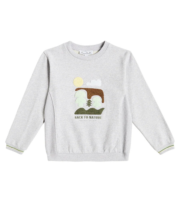  Tartine Et Chocolat Tartine Et Chocolat Embroidered Cotton Jersey Sweatshirt 