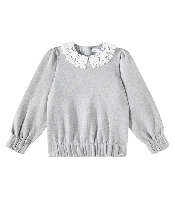  Tartine Et Chocolat Tartine Et Chocolat Embroidered Cotton Jersey Sweatshirt 