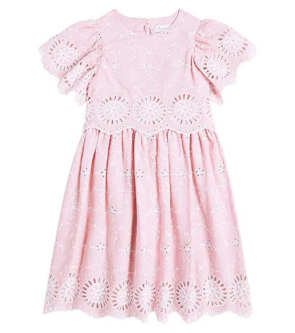  Tartine Et Chocolat Tartine Et Chocolat Openwork Embroidered Cotton-blend Dress 